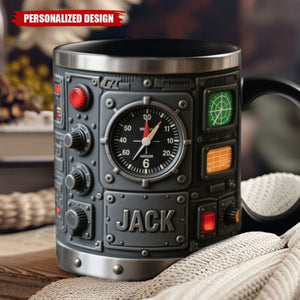 Personalized Aircraft Dashboard Theme Mug