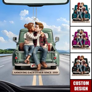 Couple On Truck Personalized Acrylic Ornament-Gift For Couple