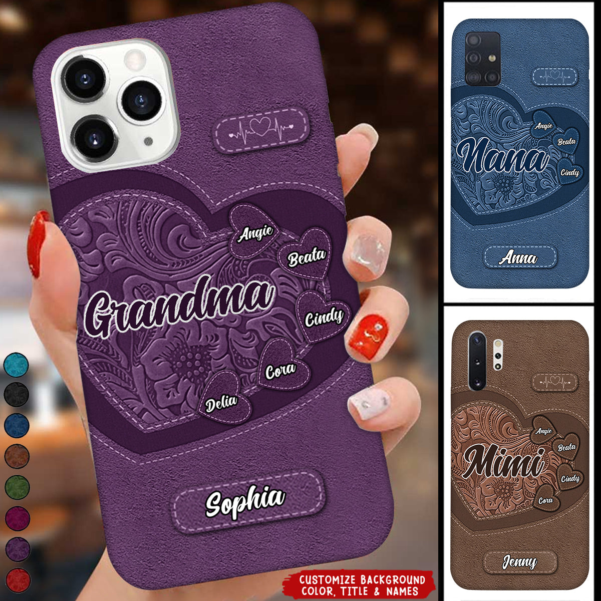 Grandma's Little Sweethearts - Personalized Phone Case