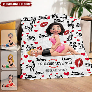 I Love You-Personalized Couple Blanket