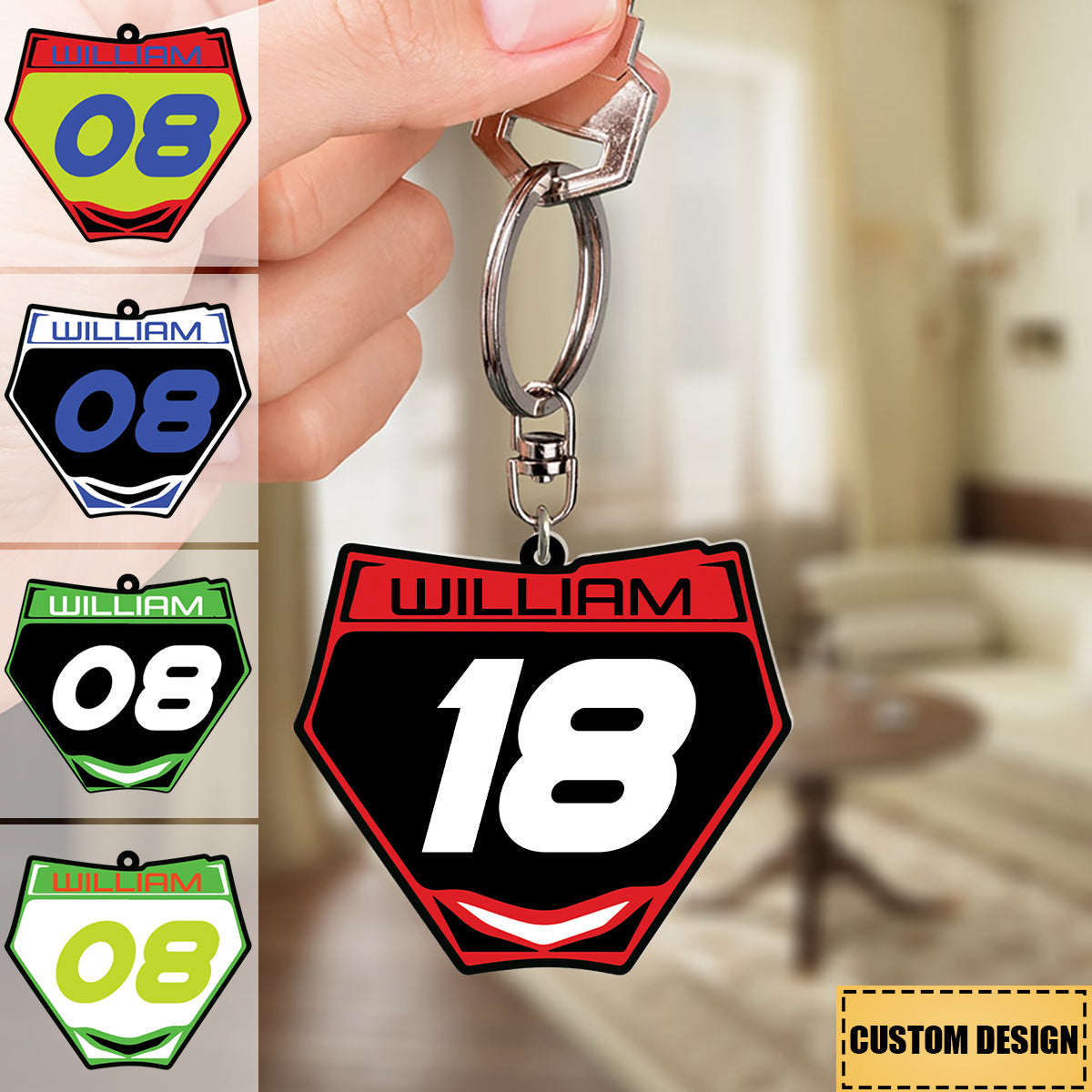 Motocross Racing - Personalized Acrylic Keychain - Gift For Motocross Lover