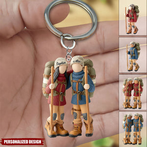 Hiking Partners For Life-Personalized Hiking Transparent Keychain