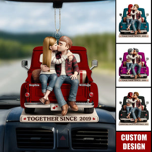 Couple On Truck Personalized Acrylic Ornament-Gift For Couple
