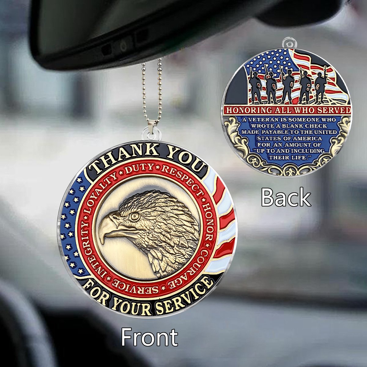 Say Thank You Who Have Service Country - Acrylic Car Ornament
