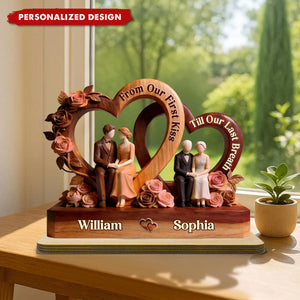 From Our First Kiss Till Our Last Breath-Personalized Acrylic Plaque