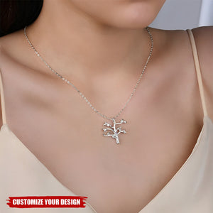 Personalized Family Tree 1-10 Birthstones Necklace Dainty Jewelry Birthday Anniversary Gift for Women