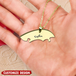 You Are The Piece That Holds Us Together - Personalized Mother Matching Pendant Necklace