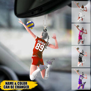 Personalized Beach Volleyball Acrylic Ornament, Gift For Volleyball Players