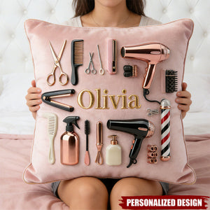 Proud Hair Stylist-Personalized Hairdresser Pillow