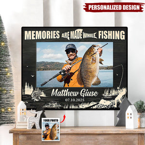 Personalized Fishing Memories Photo Poster-Best Gift For Fishing Men