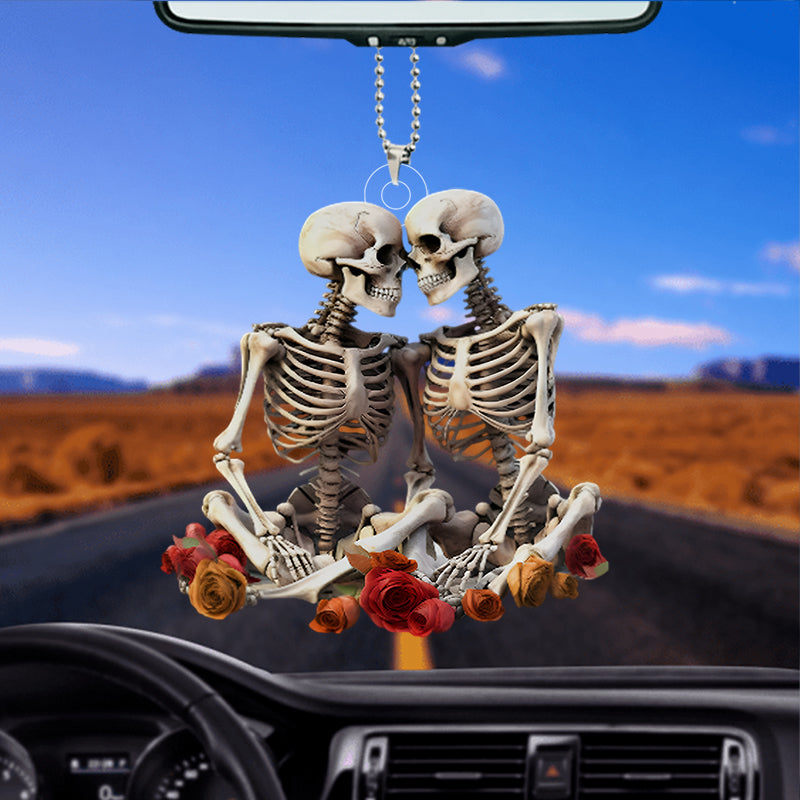 Skeleton Couple Car Ornament - Gift For Couple
