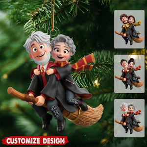 Flying Couple Christmas Ornament - Personalized Gifts For Couple