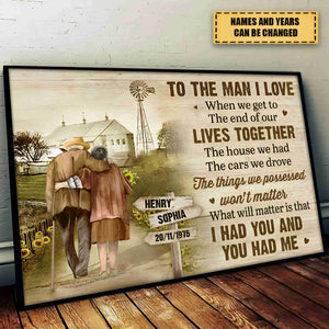 I Had You And You Had Me - Couple Personalized Poster - Gift For Husband Wife, Anniversary