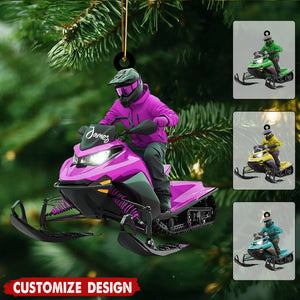 Personalized Snowmobile Christmas - Gift for Rider, Winter Sports Lover