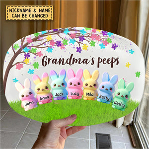 Grandmas New Ver - Personalized Custom Platter - Easter Gift For Grandma, Mom, Family Members