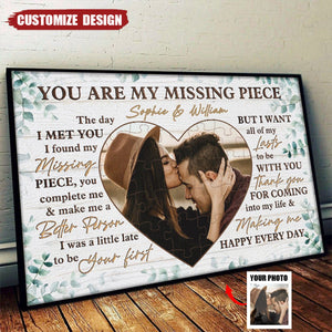 I Want All Of My Lasts To be With You - Personalized Photo Horizontal Poster - Gift For Couple
