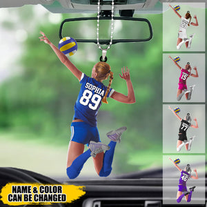 Personalized Beach Volleyball Acrylic Ornament, Gift For Volleyball Players