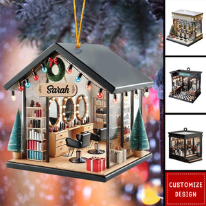 Personalized Barber Shop Christmas Ornaments - Gift For Barber - 2024 New Release