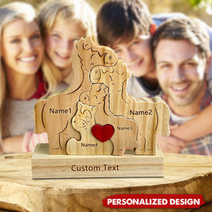 Personalized Wooden horse Family Puzzle