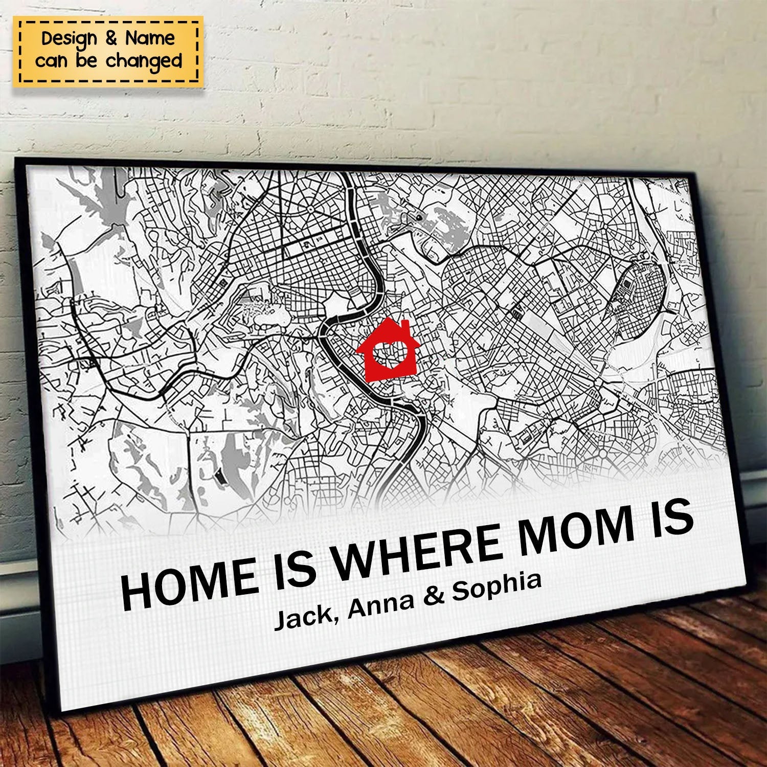 Home Is Where Mom Is - Personalized Poster - Gift For Mom