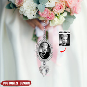 Personalized Memorial Photo Charm For Bridal Bouquet
