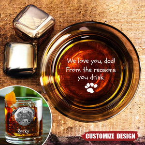 From The Reasons You Drink- Personalized Photo Whiskey Glass