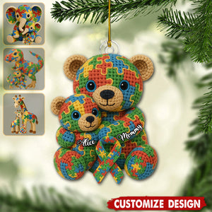 Strong Mama - Personalized Autism Awareness Ornament