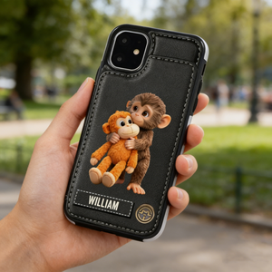 Personalized Monkey Punch Wallet Phone Case