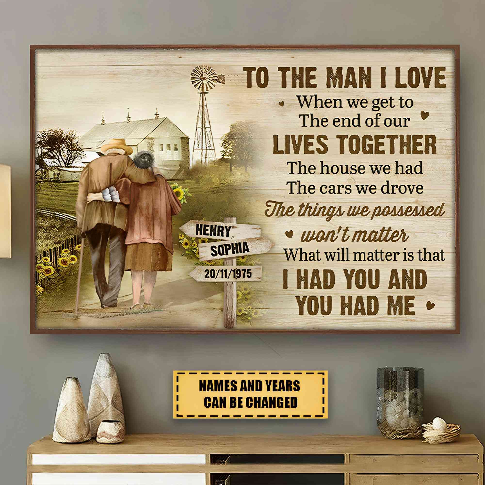 I Had You And You Had Me - Couple Personalized Poster - Gift For Husband Wife, Anniversary