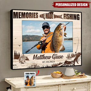 Personalized Fishing Memories Photo Poster-Best Gift For Fishing Men