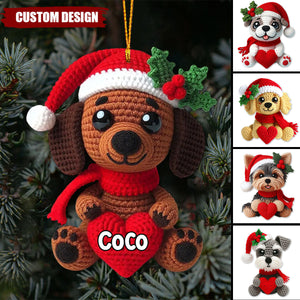 Merry Christmas Dogs - Personalized Dachshund Ornament