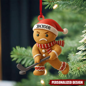 Personalized Hockey Player Ornament Gift for Hockey Lover