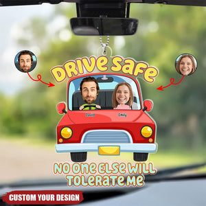 Drive Safe - Personalized Car Photo Ornament Gifts For Couple