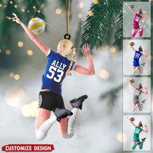 Personalized Volleyball/beach volleyball Acrylic Ornament-Gift For Volleyball Players/Lovers