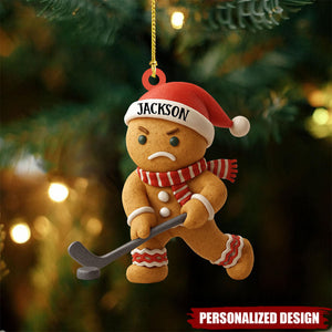 Personalized Hockey Player Ornament Gift for Hockey Lover