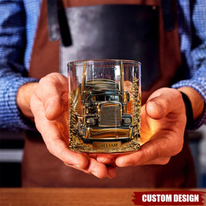 Best Truck Driver - Personalized Trucker Whiskey Glass