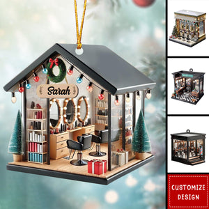 Personalized Barber Shop Christmas Ornaments - Gift For Barber - 2024 New Release