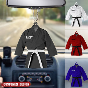 Personalized Karate Uniform Car Ornament