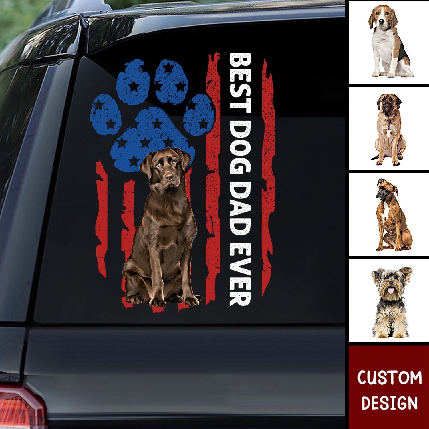 Best Dog Dad/Mom Ever - Personalized Decal - Gift for Pet Lovers