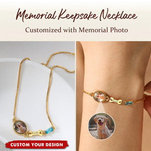 Personalized Pet Photo Memorial Bracelet, Loss Jewelry to Honor Pet