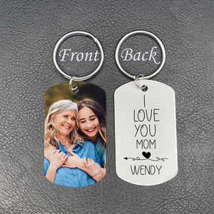 Personalized Photo Keychain Gift For Dad&Mom-i Love You Daddy/Mommy