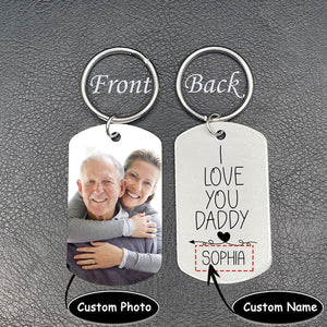 Personalized Photo Keychain Gift For Dad&Mom-i Love You Daddy/Mommy