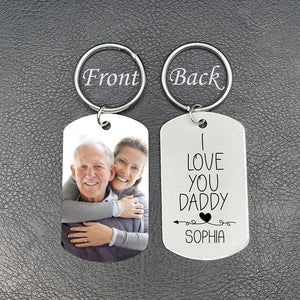 Personalized Photo Keychain Gift For Dad&Mom-i Love You Daddy/Mommy