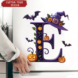 Custom Halloween Letter Decal - Personalized Halloween Witchy Gifts For Besties, Sisters, BFF, Family, Yourself