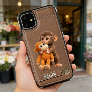 Personalized Monkey Punch Wallet Phone Case