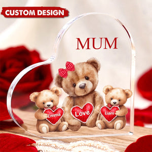 Personalized Bear Acrylic Plaque For Grandma/Mother