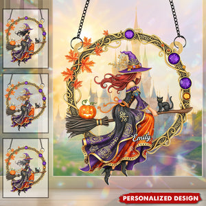 Witch suncatcher - Personalized Gifts For Witch Lover