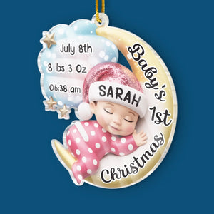 Personalized Christmas Baby Shower Ornament- Gifts For New Moms, New Dads, New Parents