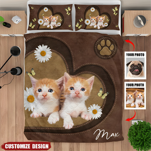 Custom Personalized Dog / Cat Quilt Bed Sets - Upload Photo - Gift Idea For Dog / Cat Lovers/Owners