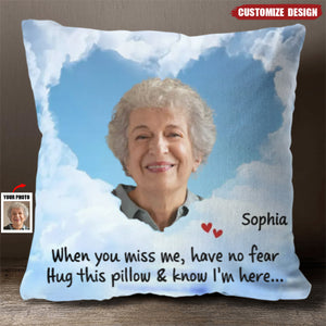 Custom Photo I'll Hold You In My Heart Until I Can Hold You In Heaven Pillow